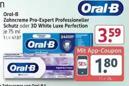 Rossmann Oral-B Zahncreme Pro-Expert Professioneller Schutz oder 3D White Luxe Perfection Angebot