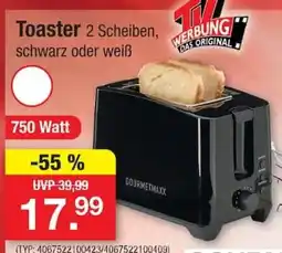 Zimmermann Toaster 2 Scheiben, GOURMETMAXX Angebot
