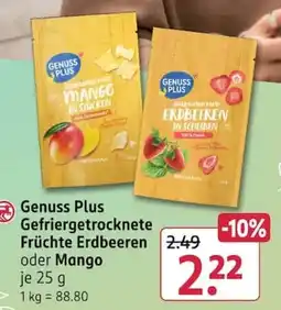 Rossmann Genuss Plus Gefriergetrocknete Früchte Erdbeeren oder Mango Angebot