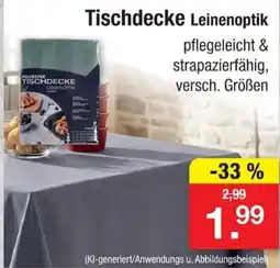 Zimmermann Tischdecke Leinenoptik Angebot