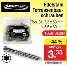 Zimmermann MASTERPROOF Professional Edelstahl Terrassenbau-schrauben Angebot