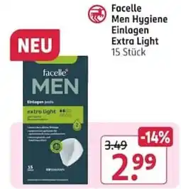 Rossmann Facelle Men Hygiene Einlagen Extra Light Angebot