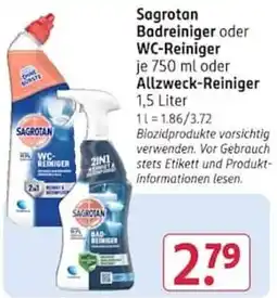Rossmann Sagrotan Badreiniger oder WC-Reiniger Angebot