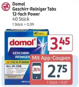 Rossmann Domol Geschirr-Reiniger Tabs Angebot