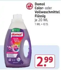 Rossmann Domol Color- oder Vollwaschmittel Flüssig Angebot