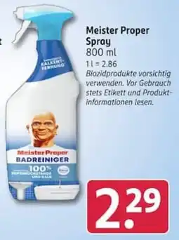 Rossmann Meister Proper Badreiniger Angebot