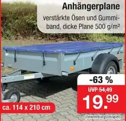 Zimmermann Anhängerplane Angebot