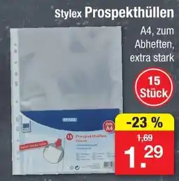 Zimmermann Stylex Prospekthüllen Angebot