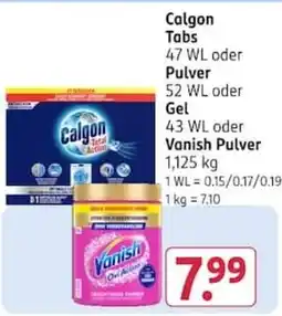 Rossmann Calgon Tabs Vanish Pulver Angebot