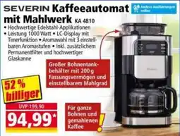 Norma SEVERIN Kaffeeautomat mit Mahlwerk Angebot