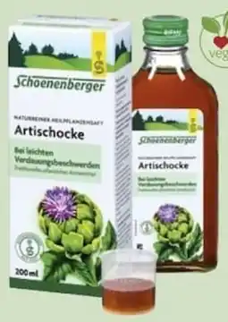 Vitalia Schoenenberger - naturreiner heilpflanzensaft artischocke Angebot
