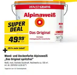 OBI Wand- und Deckenfarbe Alpinaweiß Angebot
