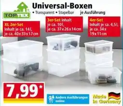 Norma Universal-Boxen TOPTEX Angebot