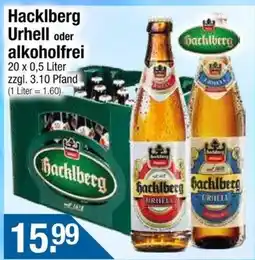 Getränke City Hacklberg Urhell oder alkoholfrei Angebot