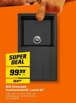 OBI Miló Einbauspüle Granitverbundstoff „Luxuria 86“ Angebot