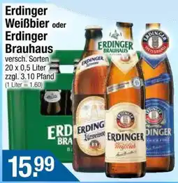Getränke City Erdinger Weißbier oder Erdinger Brauhaus Angebot