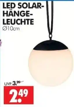 Wreesmann LED SOLAR-HÄNGE-LEUCHTE Angebot
