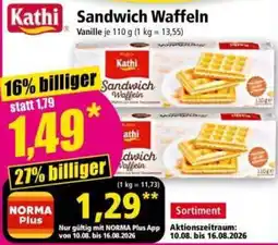 Norma Kathi Sandwich Waffeln Angebot