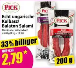 Norma Pick Echt ungarische Kolbasz/Balaton Salami Angebot