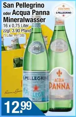 Getränke City San Pellegrino oder Acqua Panna Mineralwasser Angebot