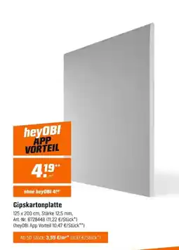 OBI Gipskartonplatte Angebot