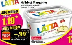 Norma LÄTTA Halbfett Margarine Angebot