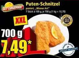 Norma GUT LANGENHOF Puten-Schnitzel Angebot
