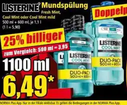 Norma LISTERINE Mundspülung Fresh Mint Angebot