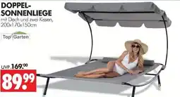 Wreesmann DOPPEL-SONNENLIEGE mit Dach und zwei Kissen, 200x170x150cm TopGarten Angebot