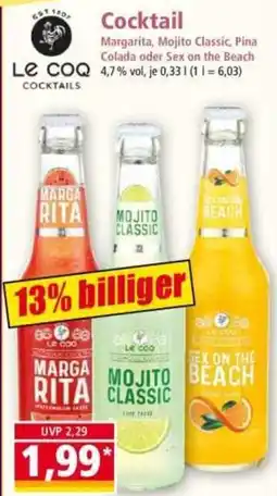 Norma Le Coq Cocktails Angebot