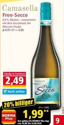 Norma Camasella Free-Secco Angebot