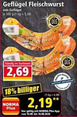 Norma Geflügel Fleischwurst Angebot