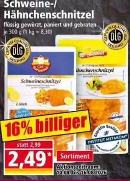 Norma Schweine-/Hähnchenschnitzel Angebot