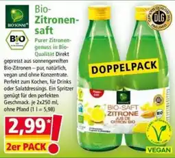Norma Bio-Sonne Bio-Zitronensaft Angebot