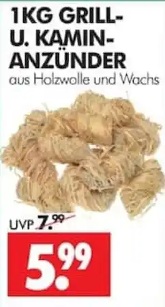 Wreesmann 1KG GRILL- U. KAMIN-ANZÜNDER Angebot
