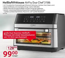 Selgros Heißluftfritteuse AirFry Duo Chef 3186 Angebot