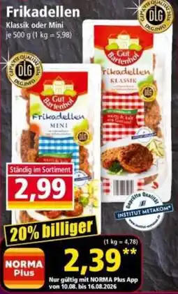 Norma Gut Bartelnhol Frikadellen Angebot