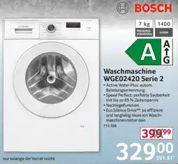 Selgros BOSCH Waschmaschine WGE02420 Serie 2 Angebot