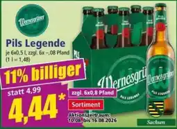 Norma Wernesgrüner Pils Legende Angebot