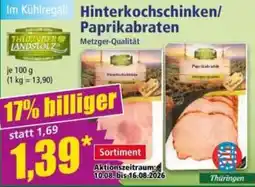 Norma Hinterkochschinken/Paprikabraten Thüringer Landstolz Angebot