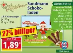 Norma Sandmann Schokoladen Katzenzungen Angebot