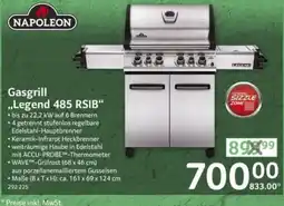 Selgros NAPOLÉON Gasgrill „Legend 485 RSIB“ Angebot