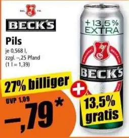 Norma BECK'S Pils Angebot
