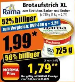 Norma Rama Brotaufstrich XL Angebot