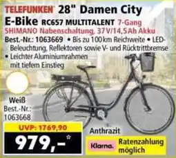 Norma TELEFUNKEN 28" Damen City E-Bike RC657 MULTITALENT Angebot