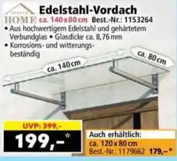 Norma Edelstahl-Vordach HOME Angebot