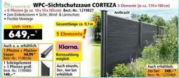 Norma WPC-Sichtschutzzaun CORTEZA Angebot