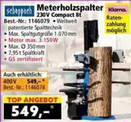 Norma Meterholzspalter 230V Compact 8t Angebot