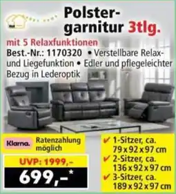 Norma Polstergarnitur 3tlg. Angebot