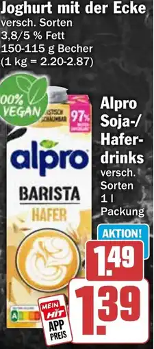 HIT Alpro Soja-/Haferdrinks Angebot